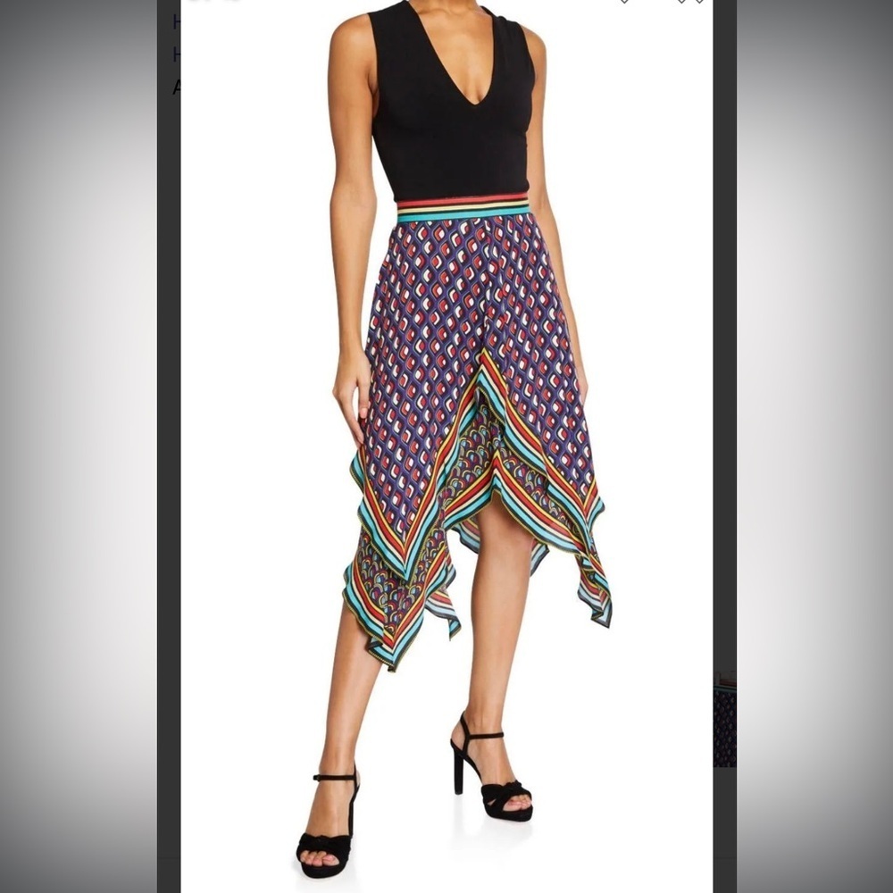Alice + Olivia | Maura Tiered Handkerchief Skirt Size 2